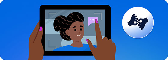 using sign language interpreter on ipad during video call
