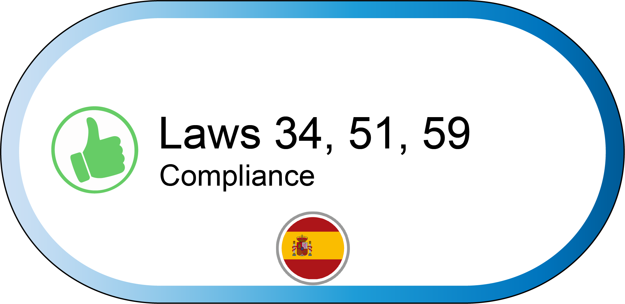 laws 34, 51, and 59 compliance icon