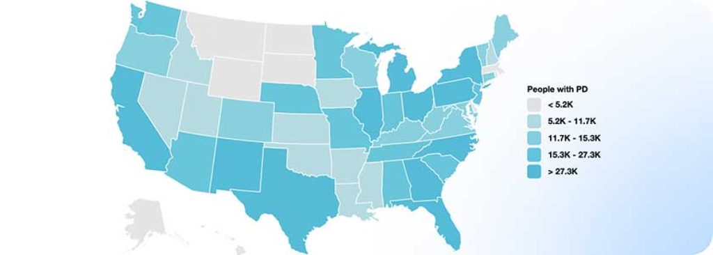 number people parkinsons disease by state usa